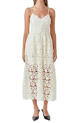 Endless Rose Lace Spaghetti Strap Midi Dress at Nordstrom,