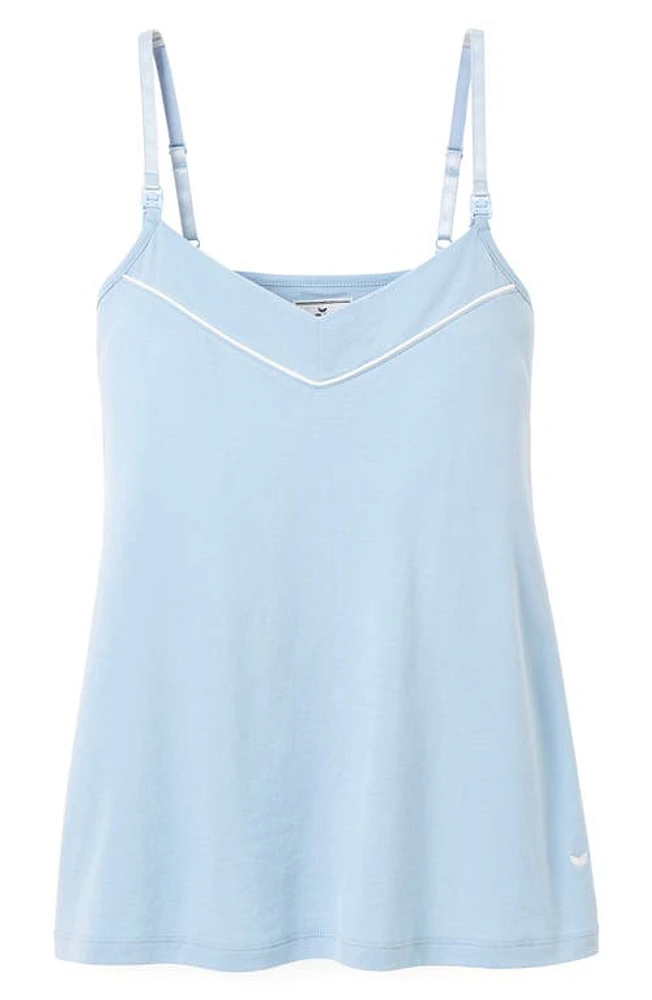 Petite Plume Luxe Pima Cotton Maternity/Nursing Camisole Periwinkle at Nordstrom,