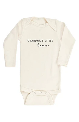 Tenth & Pine Grandma's Little Love Long Sleeve Organic Cotton Bodysuit Natural at Nordstrom,