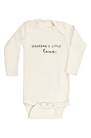 Tenth & Pine Grandma's Little Love Long Sleeve Organic Cotton Bodysuit Natural at Nordstrom,