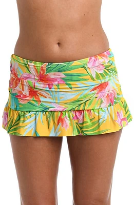 La Blanca Calypso Ruffle Skirted Bikini Bottoms Yellow Multi at Nordstrom,