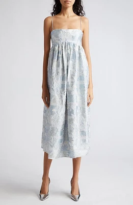 Stine Goya Darya Jacquard Midi Dress Floral Pastel Garden at Nordstrom,