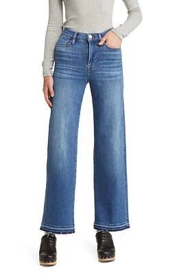 FRAME Le Slim Palazzo Release Hem High Waist Wide Leg Jeans Jetty at Nordstrom,