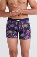 SAXX Vibe Super Soft Slim Fit Boxer Briefs Disco Fruit-Maritime Blue at Nordstrom,