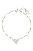 Nashelle Initial Heart Bracelet in Silver-D at Nordstrom