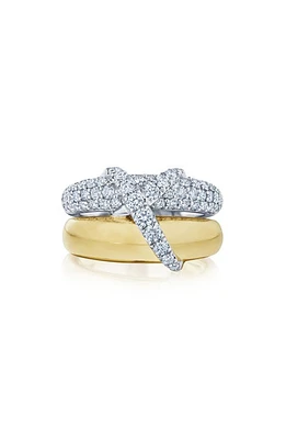 Kwiat XO Diamond Stack Ring in Two Tone White/Yellow Gold at Nordstrom