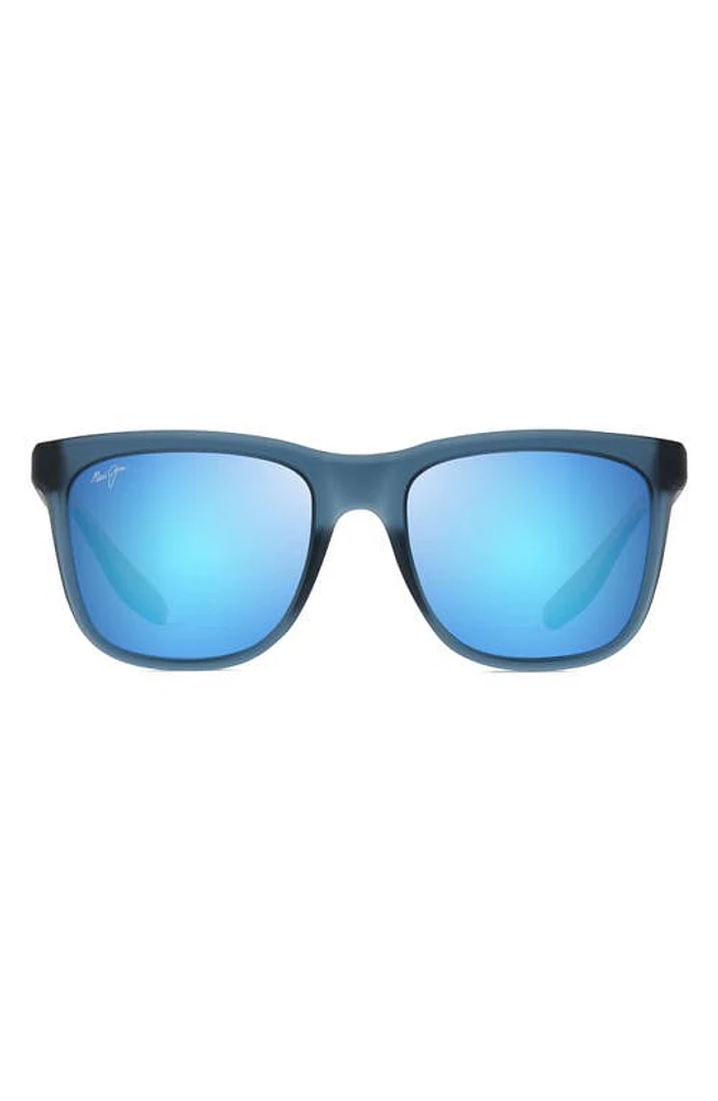 Maui Jim Pehu 55mm PolarizedPlus2 Square Sunglasses in Matte Navy at Nordstrom