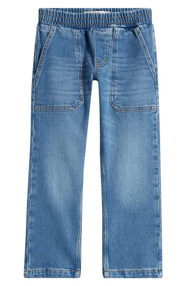 Mini Boden Kids' Pull-On Jeans Mid Wash at Nordstrom,