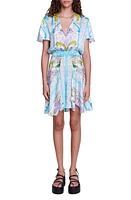 maje Rozaique Print Handkerchief Hem Minidress Mozaic at Nordstrom,