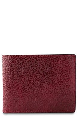 Bosca Roma Cobbled Leather Bifold Wallet in Bordeaux at Nordstrom