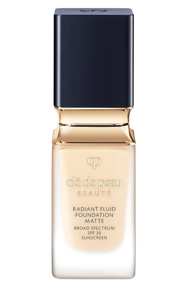 Clé de Peau Beauté Beauté Radiant Fluid Matte Foundation SPF 20 in I10 - Very Light Ivory at Nordstrom