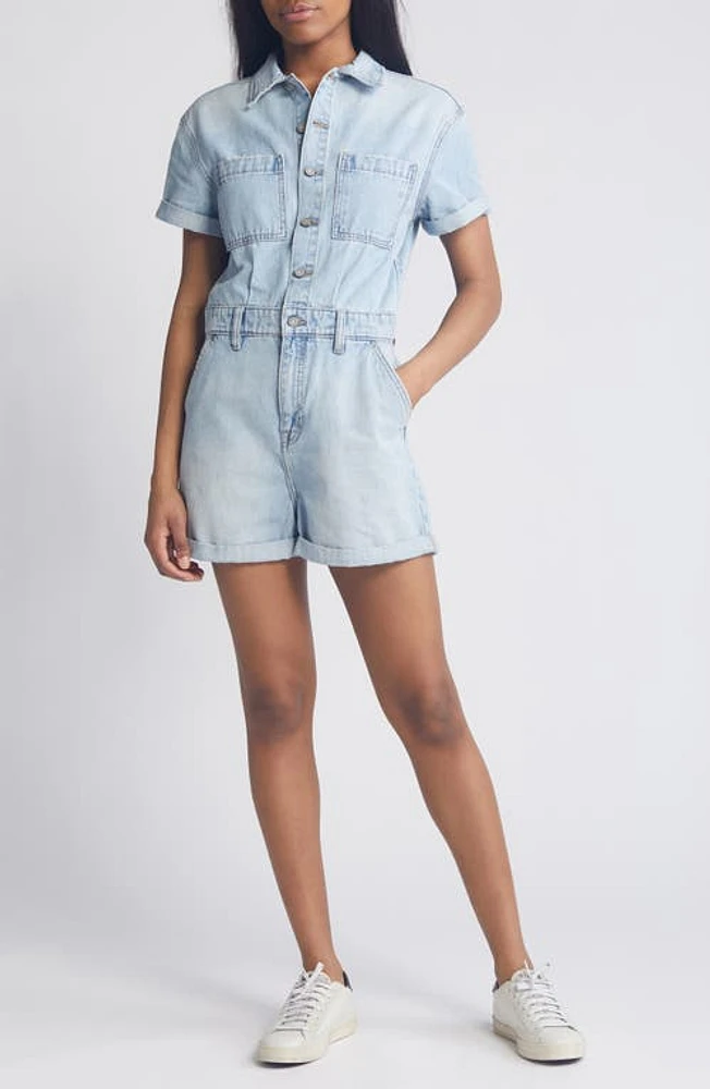 HIDDEN JEANS Denim Romper in Medium Wash at Nordstrom, Size X-Small