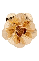 hook + ALBERT Metallic Floral Lapel Pin in Gold Metal at Nordstrom