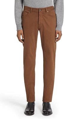 ZEGNA City Fit Stretch Cotton Pants Vicuna at Nordstrom,