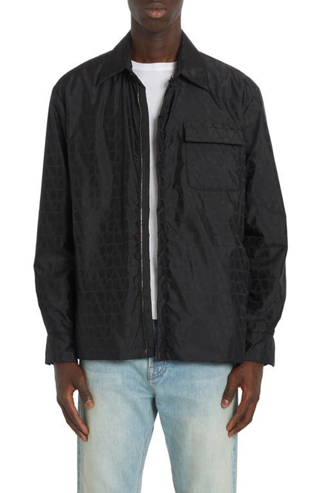 Valentino VLOGO Toile Iconographe Nylon Jacket Iconograph Nero/Nero at Nordstrom, Us