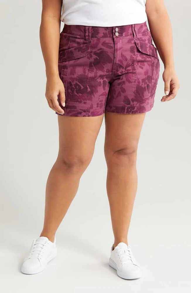 Wit & Wisdom 'Ab'Solution High Waist Shorts Wild Raspberry at Nordstrom,