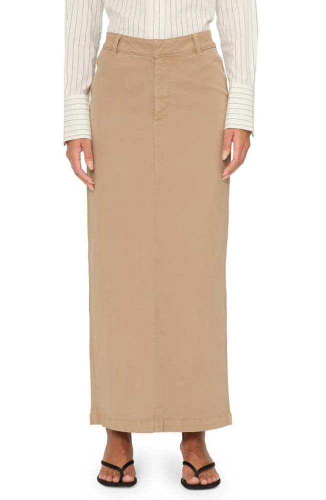 DL1961 Asra Twill Maxi Skirt Sepia at Nordstrom,