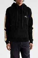 AMIRI Bones Sleeves Chenille Hoodie Black at Nordstrom,