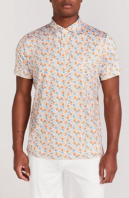 Redvanly Beech Floral Performance Polo Tangelo at Nordstrom,