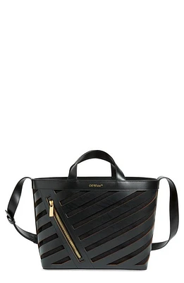 Off-White Small Cutout Diagonal Tote in Black at Nordstrom