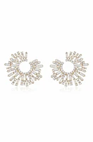 Ettika Crystal Frontal Hoop Earrings in Gold at Nordstrom