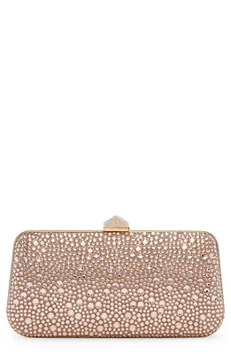 Valentino Garavani Carry Secrets Crystal Embellished Minaudière in Zzf Gold Quartz/Gold Quartz at Nordstrom