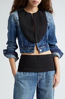 Stella McCartney Tuxedo Panel Denim Jacket 4156 - Blue And at Nordstrom,