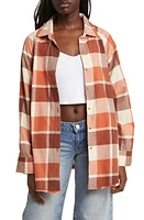 Rip Curl Pacific Dreams Cotton Flannel Shirt Cinnamon at Nordstrom,