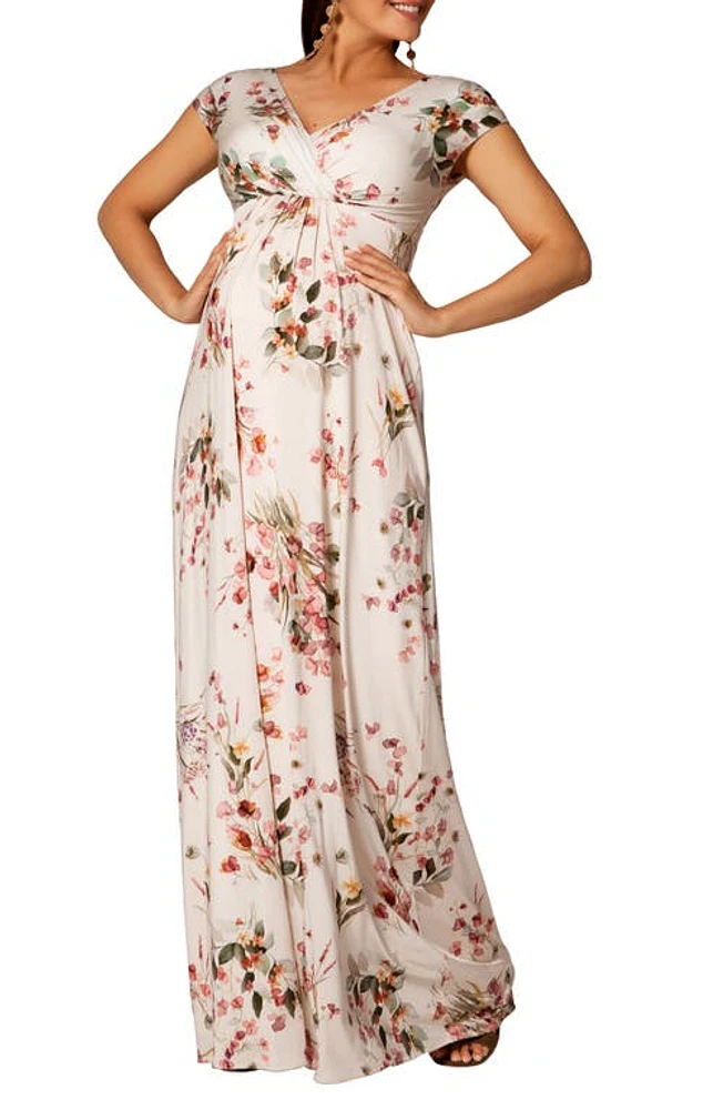 Tiffany Rose Francesca Floral Maternity Gown Petal Pink at Nordstrom,