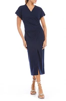 FIFTEEN TWENTY Luna Faux Wrap Midi Dress Navy at Nordstrom,