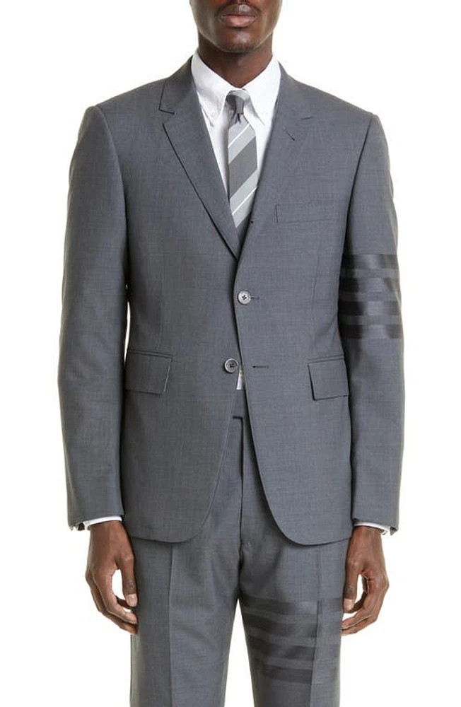 Thom Browne 4 Bar Mélange Wool Sport Coat at