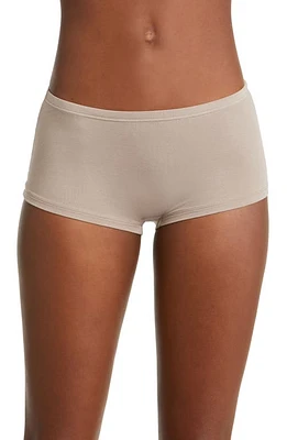 Hanro Soft Touch Boyshorts Taupe Grey at Nordstrom,