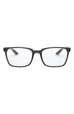 Ray-Ban 54mm Rectangular Optical Glasses in Trans Grey at Nordstrom