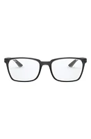 Ray-Ban 54mm Rectangular Optical Glasses in Trans Grey at Nordstrom