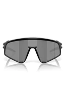 Oakley Latch Panel 35mm Polarized Rectangular Sunglasses in Matte Black at Nordstrom