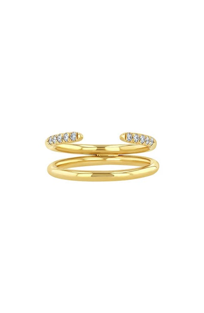 Zoë Chicco Two-Band Diamond Ring in 14K Yg at Nordstrom, Size 5