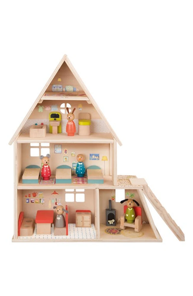 Speedy Monkey La Grande Famille Dollhouse & Furniture Playset in Brown at Nordstrom