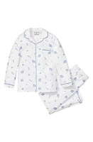 Petite Plume Kids' Seashell Print Two-Piece Pajamas White at Nordstrom, Us