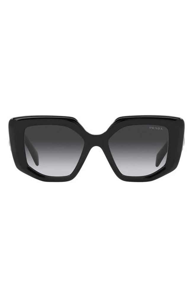 Prada 52mm Gradient Square Sunglasses in Black at Nordstrom