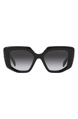 Prada 52mm Gradient Square Sunglasses in Black at Nordstrom