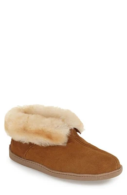 Minnetonka Genuine Shearling Lined Ankle Boot Golden Tan at Nordstrom