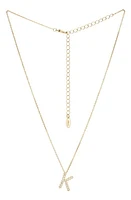 Ettika Crystal Initial Pendant Necklace in Gold- K at Nordstrom