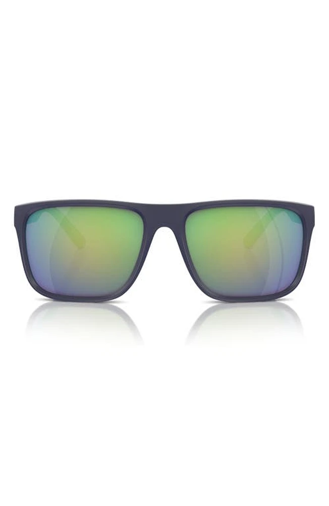 Scuderia Ferrari 59mm Mirrored Square Sunglasses in Blue at Nordstrom