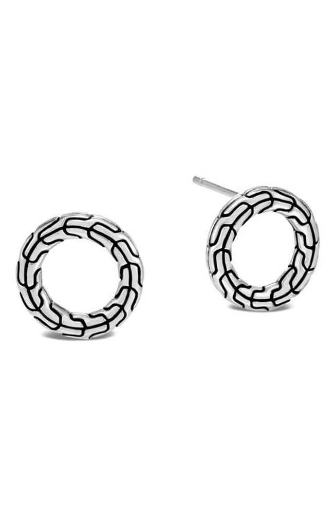 John Hardy Classic Chain Sterling Silver Round Earrings at Nordstrom