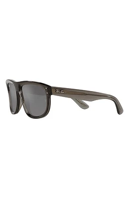 Ray-Ban Boyfriend Reverse 56mm Square Sunglasses in Transparent Dark Grey at Nordstrom