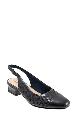 Trotters Dea Woven Slingback Pump Navy at Nordstrom,