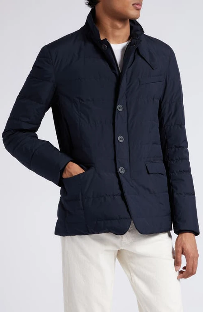 Herno Gore-Tex Infinium Windstopper Quilted Blazer Dark Navy at Nordstrom, Us