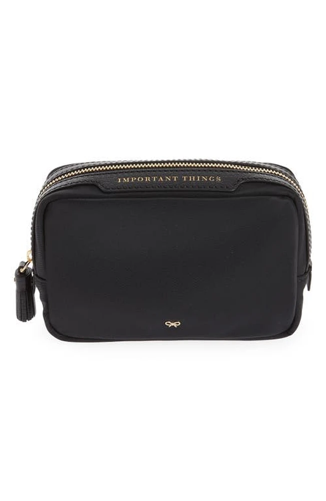 Anya Hindmarch Important Things Nylon Pouch in Black at Nordstrom