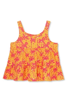 Peek Aren'T You Curious Kids' Palm Tree Tiered Tank Top Print at Nordstrom,