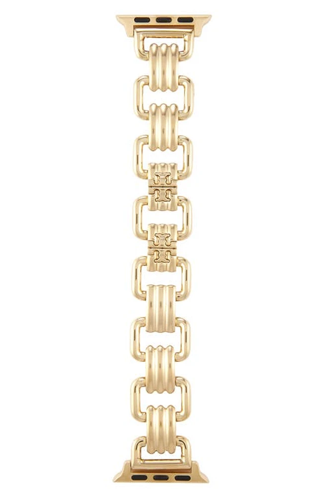 Tory Burch Eleanor 20mm Apple Watch Watchband in Gold at Nordstrom